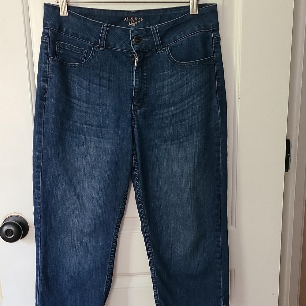 Riders By Lee Dark Wash Denim Capri Pants